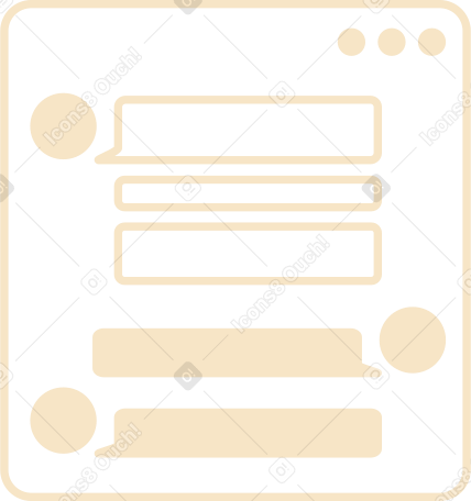 interfaccia di messaggistica PNG, SVG