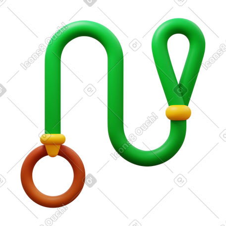 3D dog leash PNG, SVG