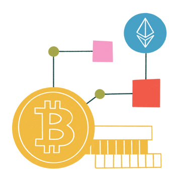 Blockchain, bitcoin ou autres crypto-monnaies PNG, SVG