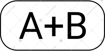 A + B letters PNG, SVG