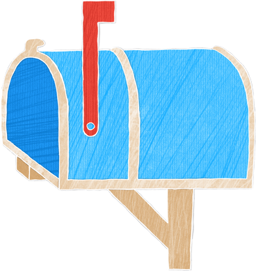 blue mailbox PNG, SVG