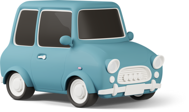 toy car turn right blue PNG, SVG