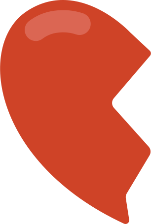 broken heart Illustration in PNG, SVG