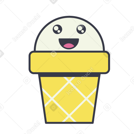 Ice cream Illustration in PNG, SVG