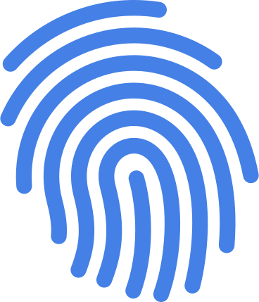 синий отпечаток пальца в PNG, SVG
