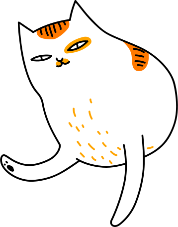 half cat Illustration in PNG, SVG
