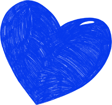 blue big heart PNG, SVG