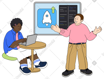 Entrepreneur presenting new startup project PNG, SVG