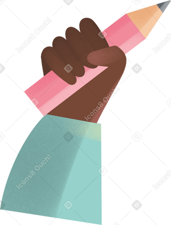 hand with pencil Illustration in PNG, SVG