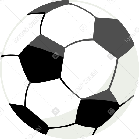 Balón de fútbol con sombras PNG, SVG