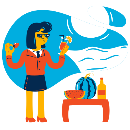 Beach holidays Illustration in PNG, SVG