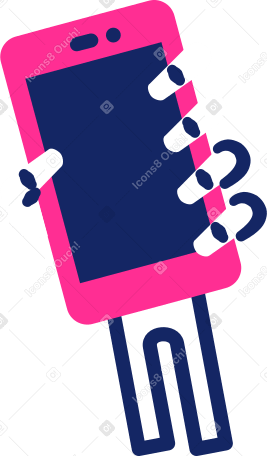 skeleton hand with smartphone Illustration in PNG, SVG