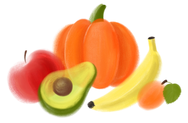 Récolte d'automne, fruits et légumes PNG, SVG