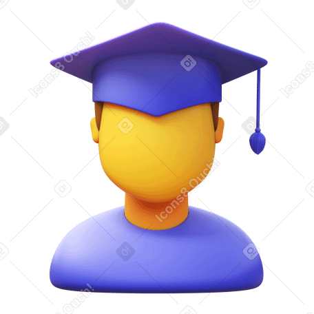 3D student male PNG、SVG