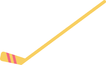 yellow hockey stick PNG, SVG