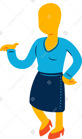 woman standing Illustration in PNG, SVG