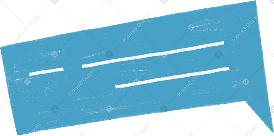 blue bubble with text Illustration in PNG, SVG