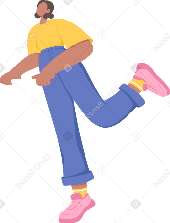 женщина с поднятой ногой в PNG, SVG