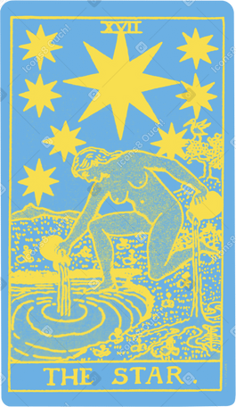 tarot card the star PNG, SVG