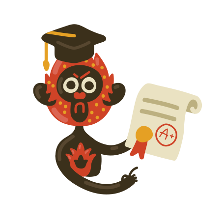 Angry graduate Illustration in PNG, SVG