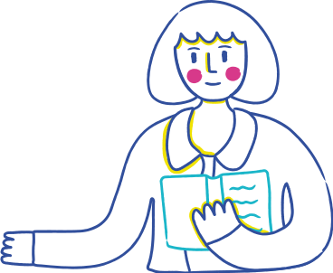 girl with book PNG, SVG