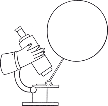 hand holds the microscope PNG, SVG