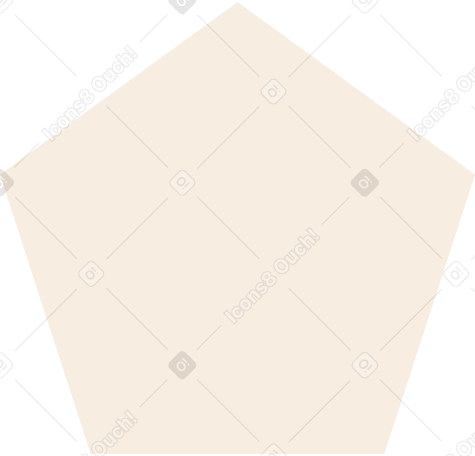 beige pentagon Illustration in PNG, SVG