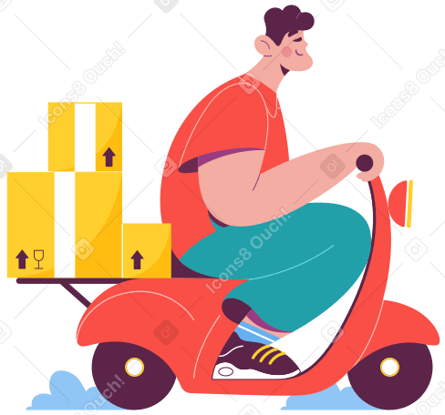 Man delivery Illustration in PNG, SVG