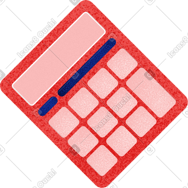 Red calculator PNG, SVG