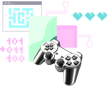 Game dev, gaming controller and video game assets PNG, SVG
