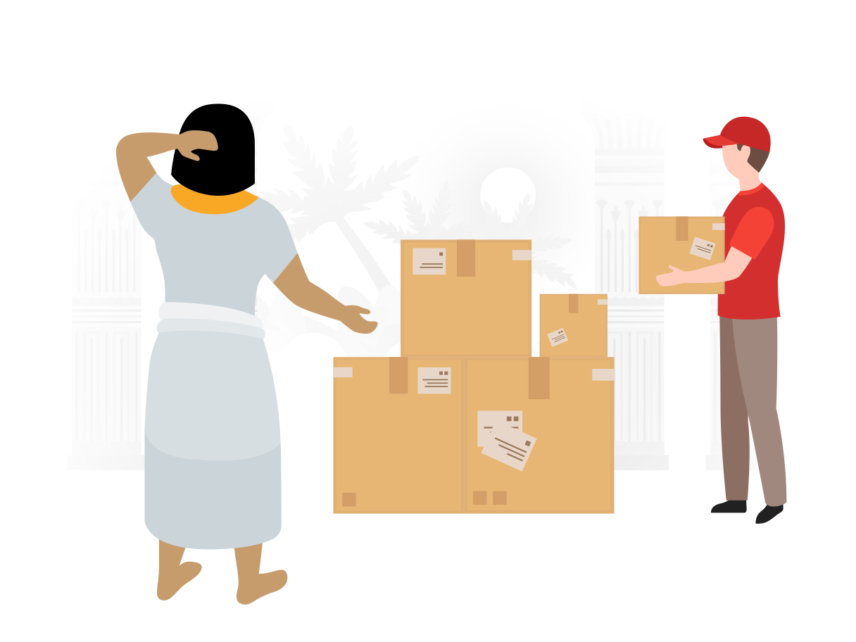 Delivery from the future Illustration in PNG, SVG