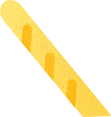 yellow french loaf PNG, SVG