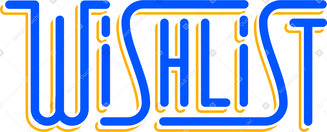lettering wishlist Illustration in PNG, SVG