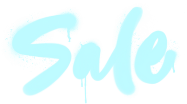 蓝色涂鸦销售文字 PNG, SVG