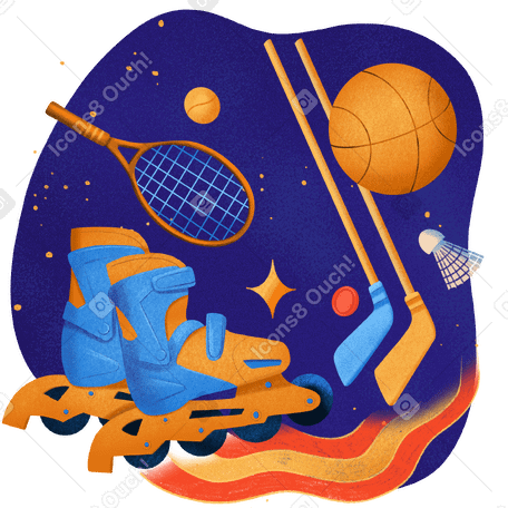 Children's sports games and equipment PNG, SVG