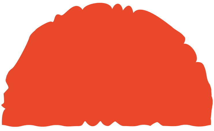 red semicircle Illustration in PNG, SVG