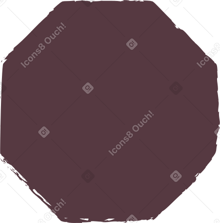 dark brown octagon Illustration in PNG, SVG