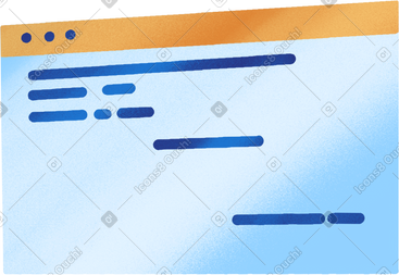 Blue transparent browser window with text PNG, SVG