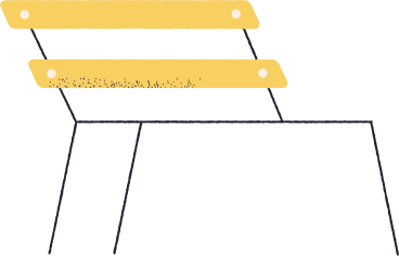 yellow bench PNG, SVG