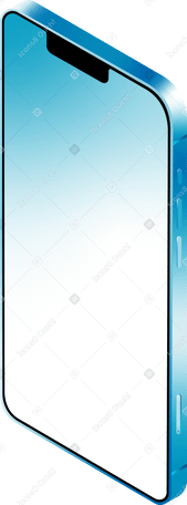 realistic isometric phone PNG, SVG