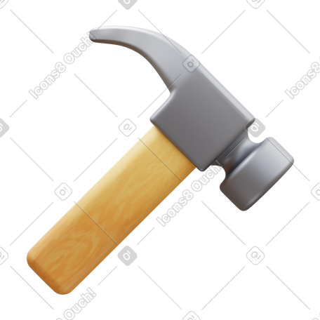 3D hammer PNG, SVG