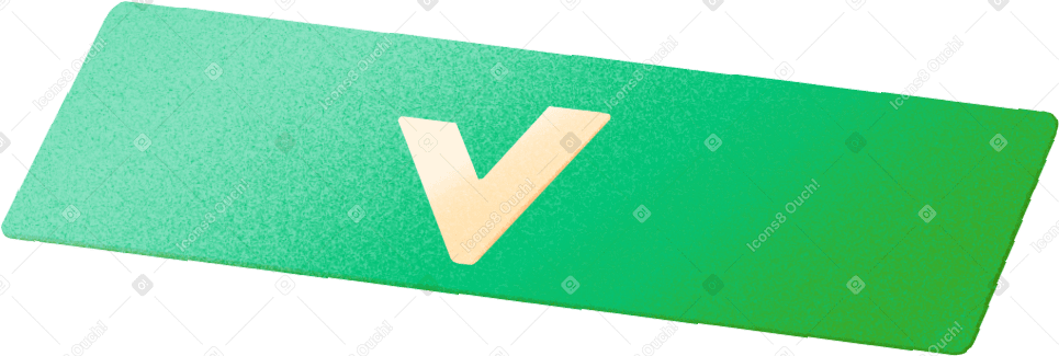 green button with a check mark в PNG, SVG