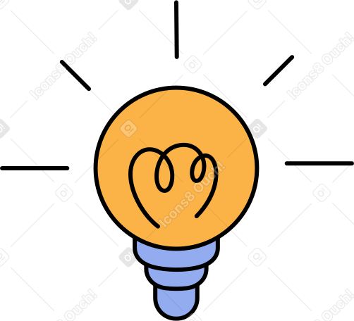 lightbulb Illustration in PNG, SVG
