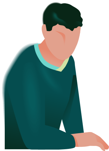 man leans on his elbow PNG, SVG