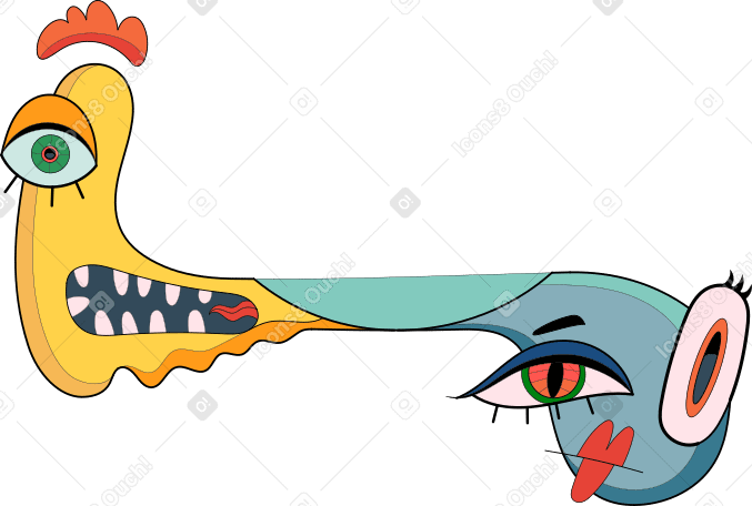 creature Illustration in PNG, SVG