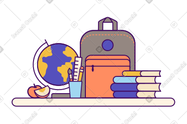 回到学校，学习物品 PNG, SVG