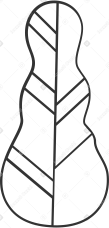 vein black outline leaf PNG、SVG