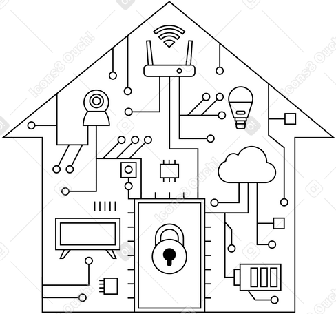 Chip de hogar inteligente PNG, SVG
