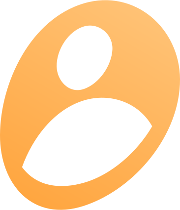 curved orange user icon PNG, SVG