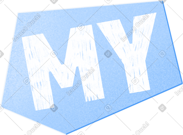 Lettering my on blue background PNG, SVG